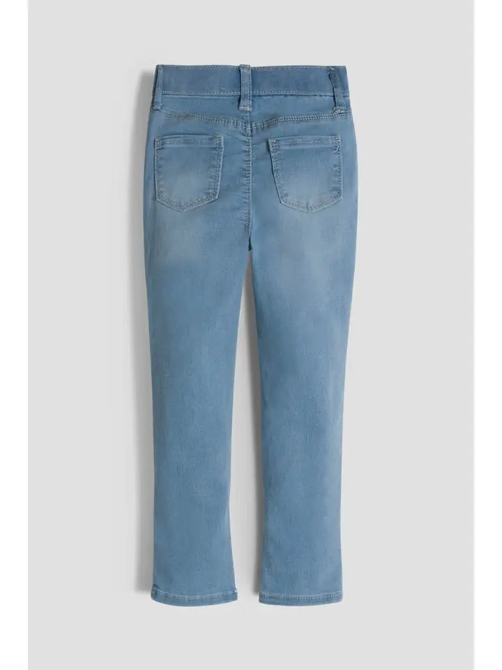 Baby Girl Pull On Jeans-Light Wash