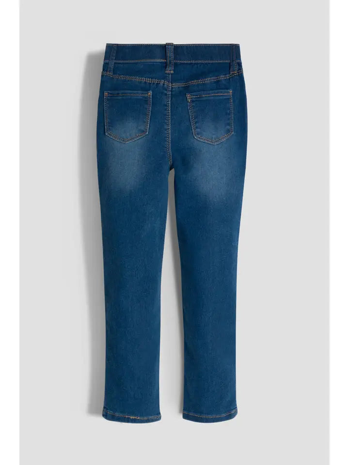 Baby Girl Pull On Jeans-Medium Wash