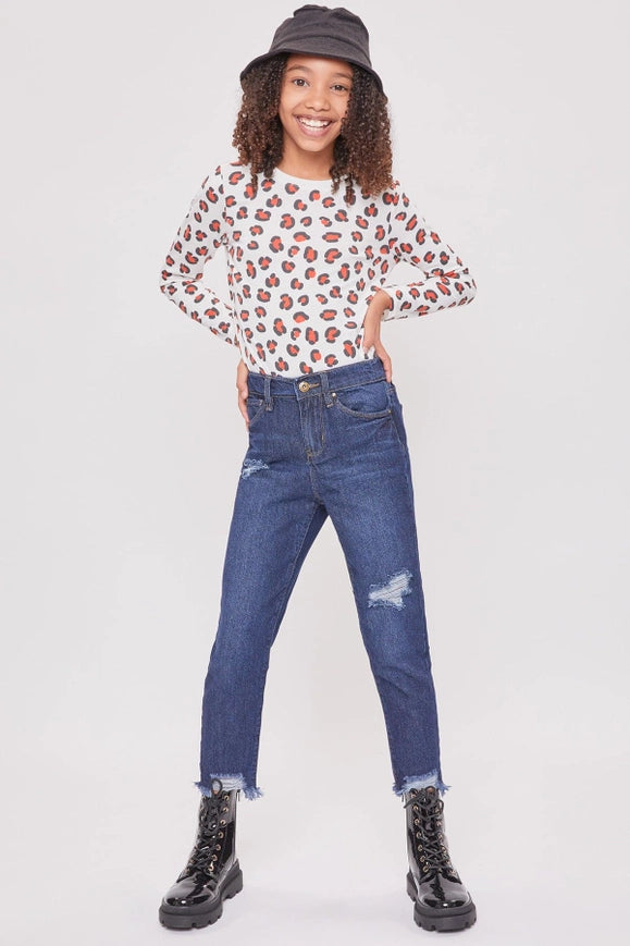 Girls Taylor Dream Relaxed Fit Ankle Hybrid Jeans-Medium Wash