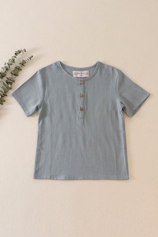 Linen Button Tee