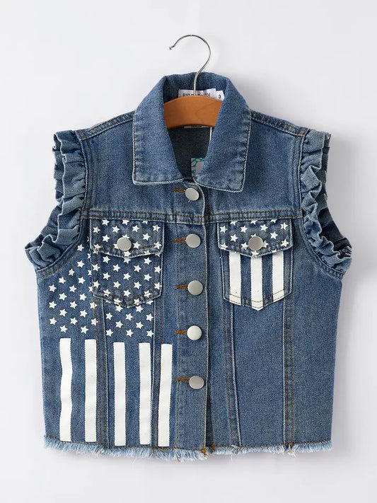 4th Of July Denim Vest