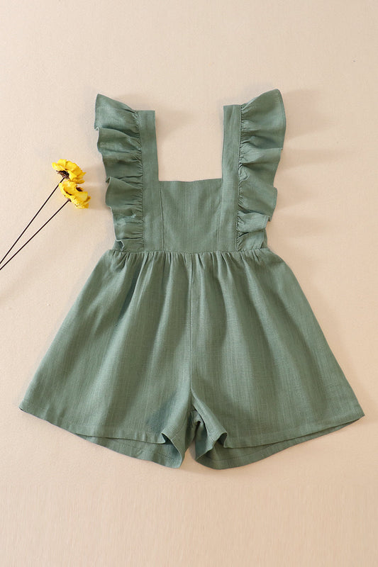 Green Ruffle Romper