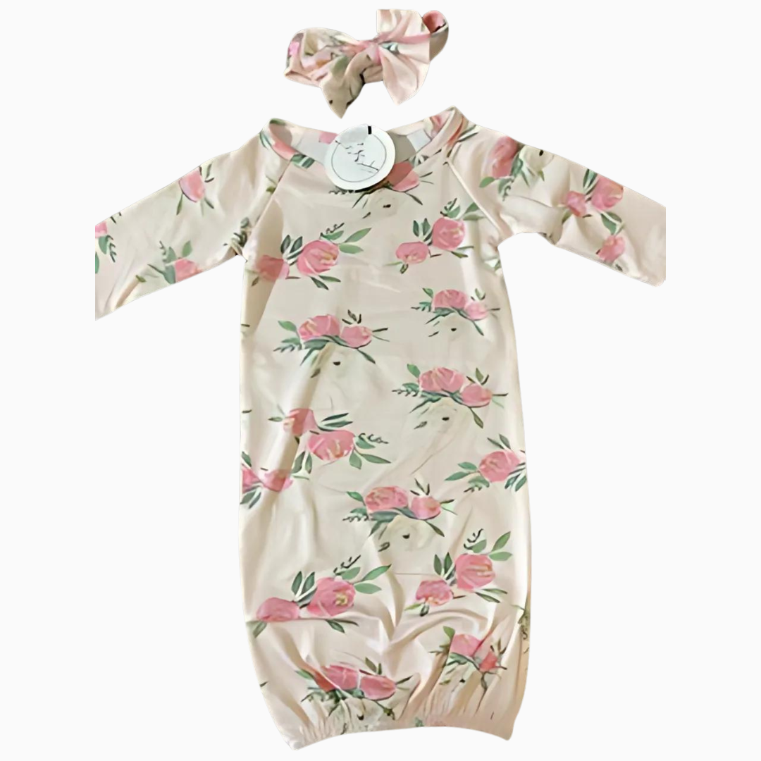 Baby 2-piece Sleeper Gown Set