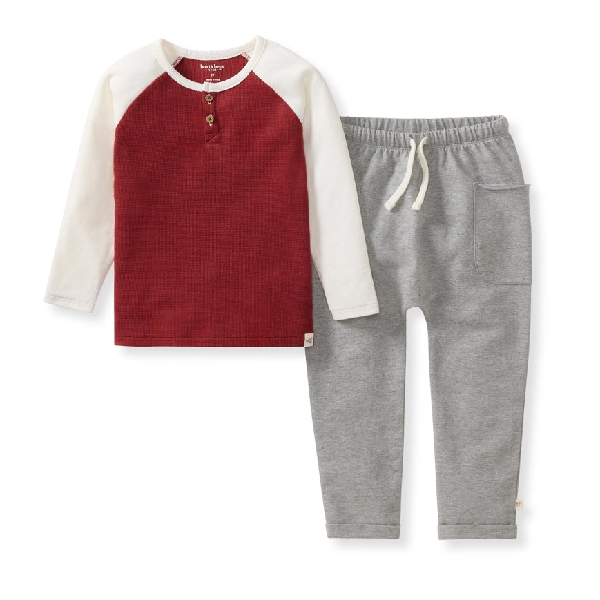 Boys Thermal Organic Henley and Pants