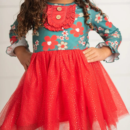 Christmas Dress with Glitzy Tulle